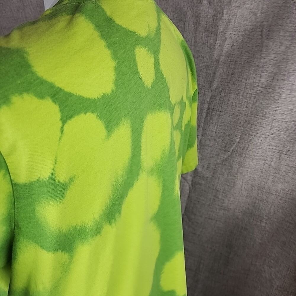 Nike Tie Dye Club Short Sleeve T-Shirt Mens XL Crewneck Embroidered Green - Picture 5 of 7